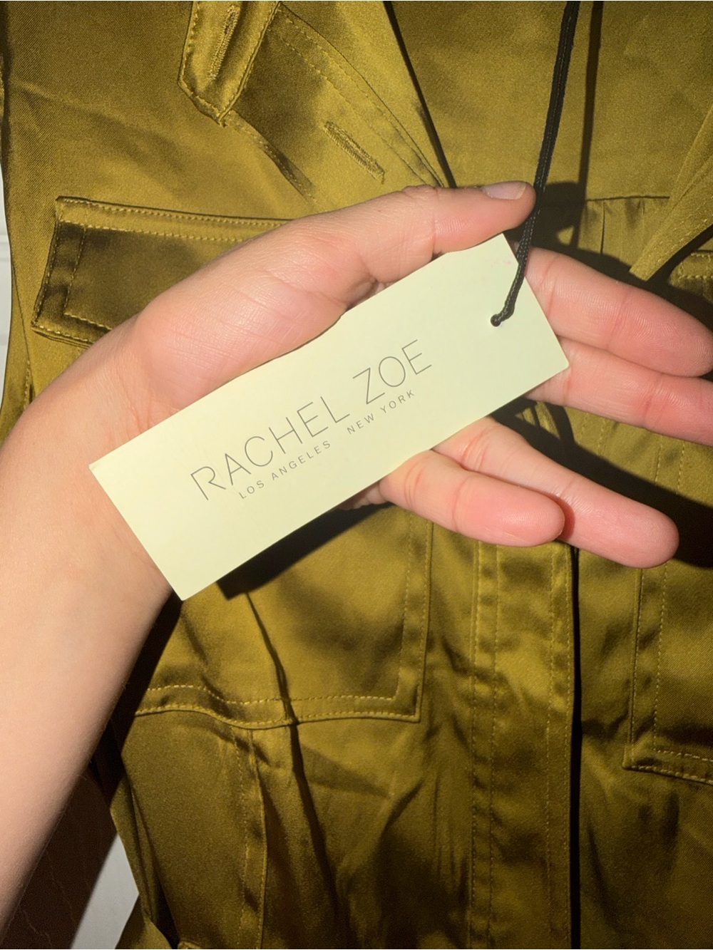 Rachel Zoe Sleeveless Olive Utility Tie-Waist Romper - Picture 8 of 8